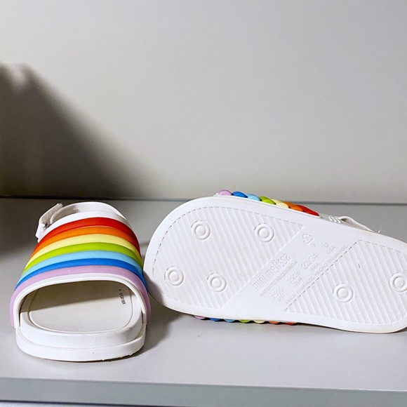 Mini Melissa Rainbow Velcro Slide Sandals - Picture 2 of 2